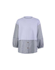 Athena Mix Denim Bubble Sleeve Knit