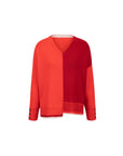 Cashmere Tri Col Square Cut Knit Top