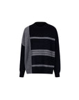 Cashmere Border Mix Cable Knit Top