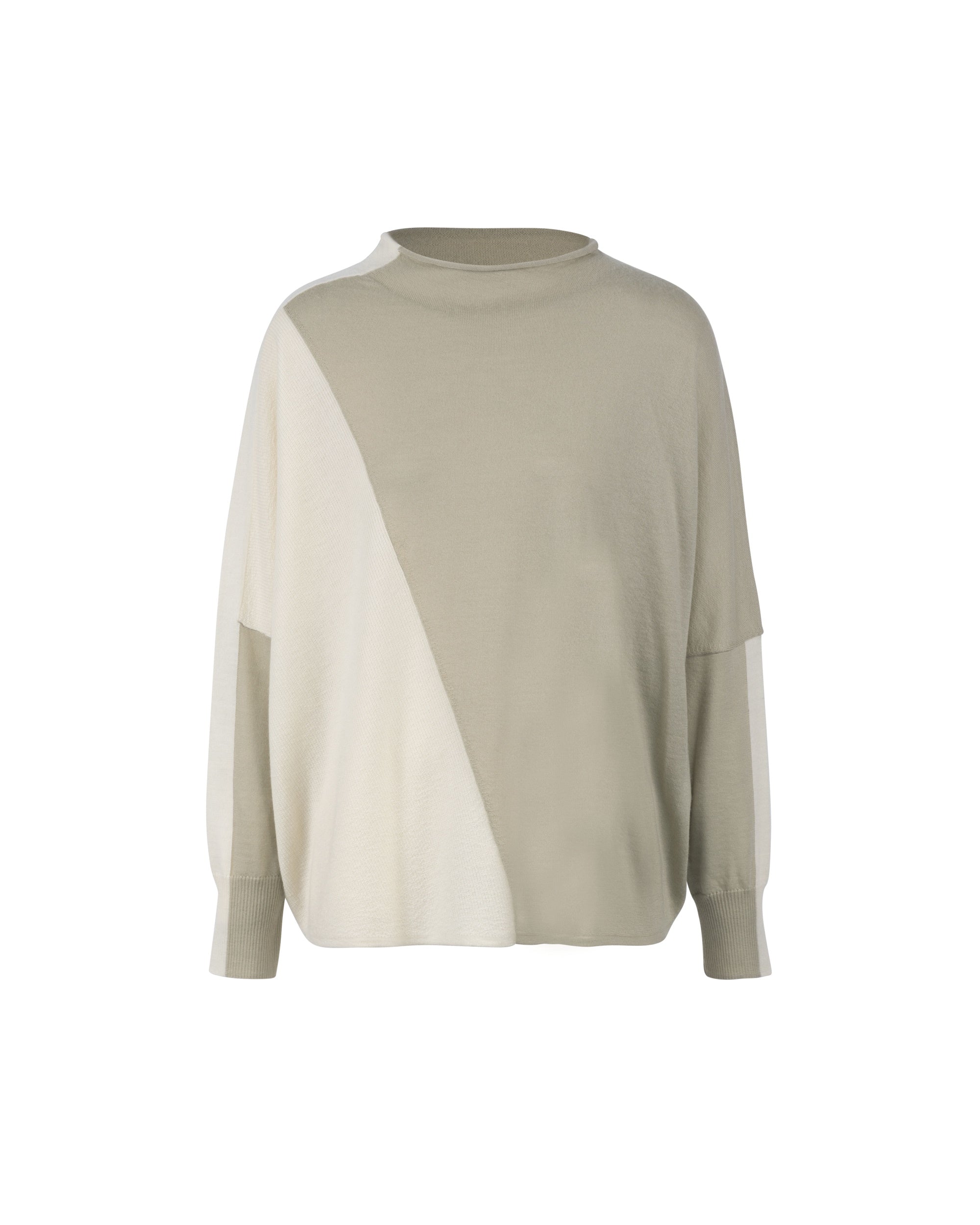 Premier Cashmere Bi Color Batwing Knit Top