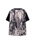 Abstract Print Back Mix Sorona Tee