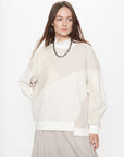 Air Compact Mix Print Corduroy N Cable Sweatshirt