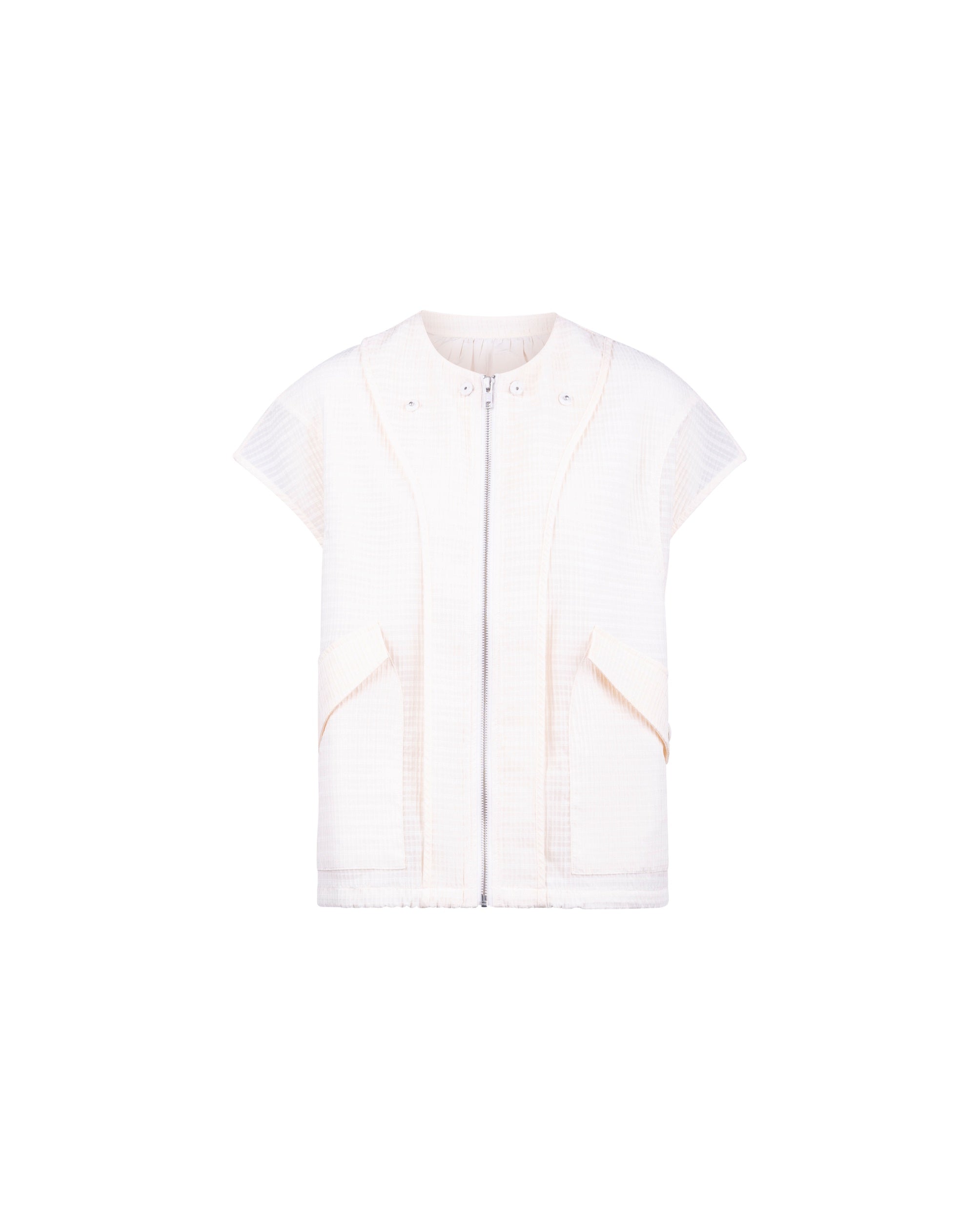 Crinkle Texture Bubble Gilet