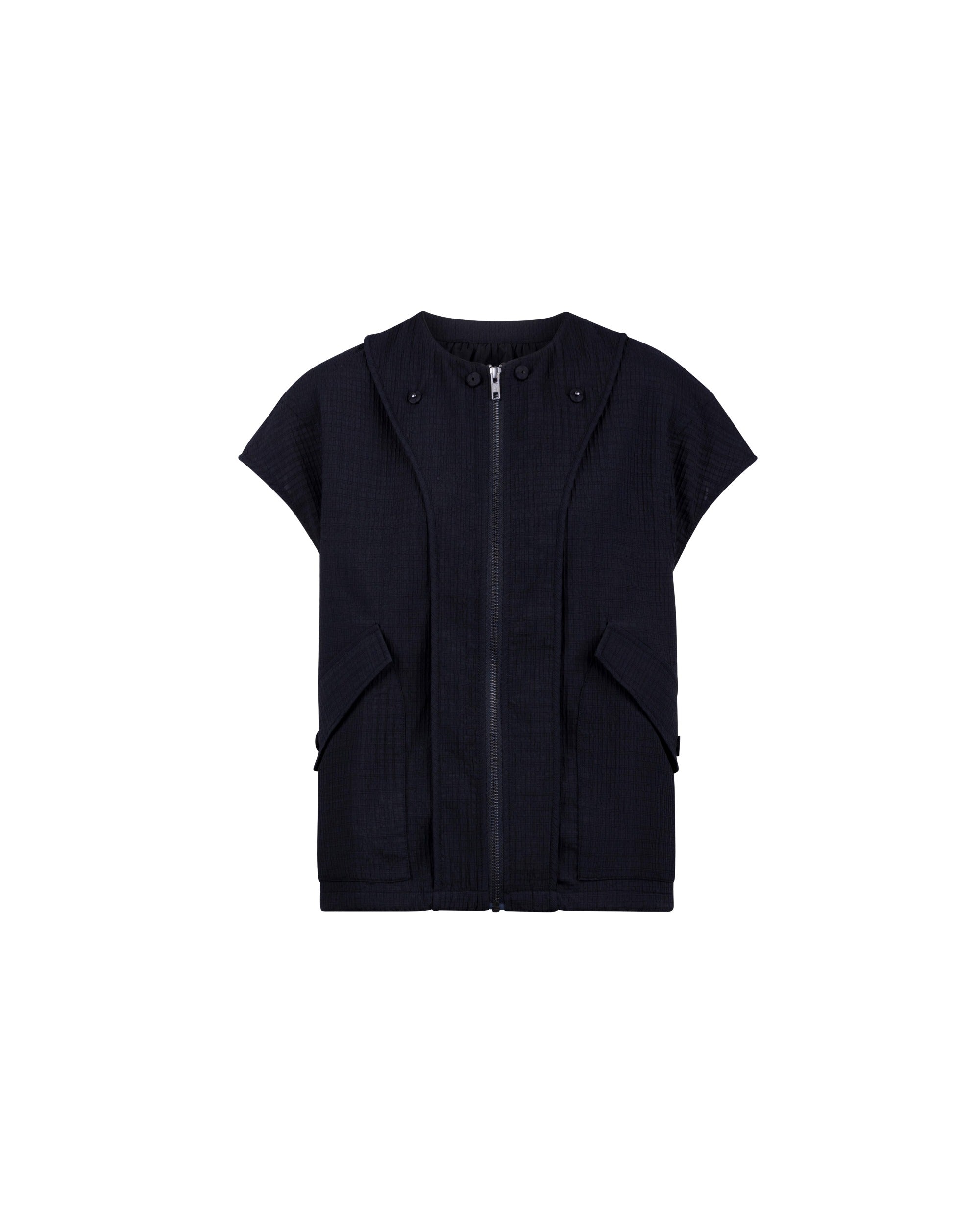 Crinkle Texture Bubble Gilet