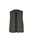 Reversible Denim Mix Polar Fleece Padded Gilet