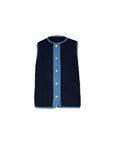 Reversible Denim Mix Polar Fleece Padded Gilet