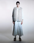 Cashmere Fur Knit Back Gilet