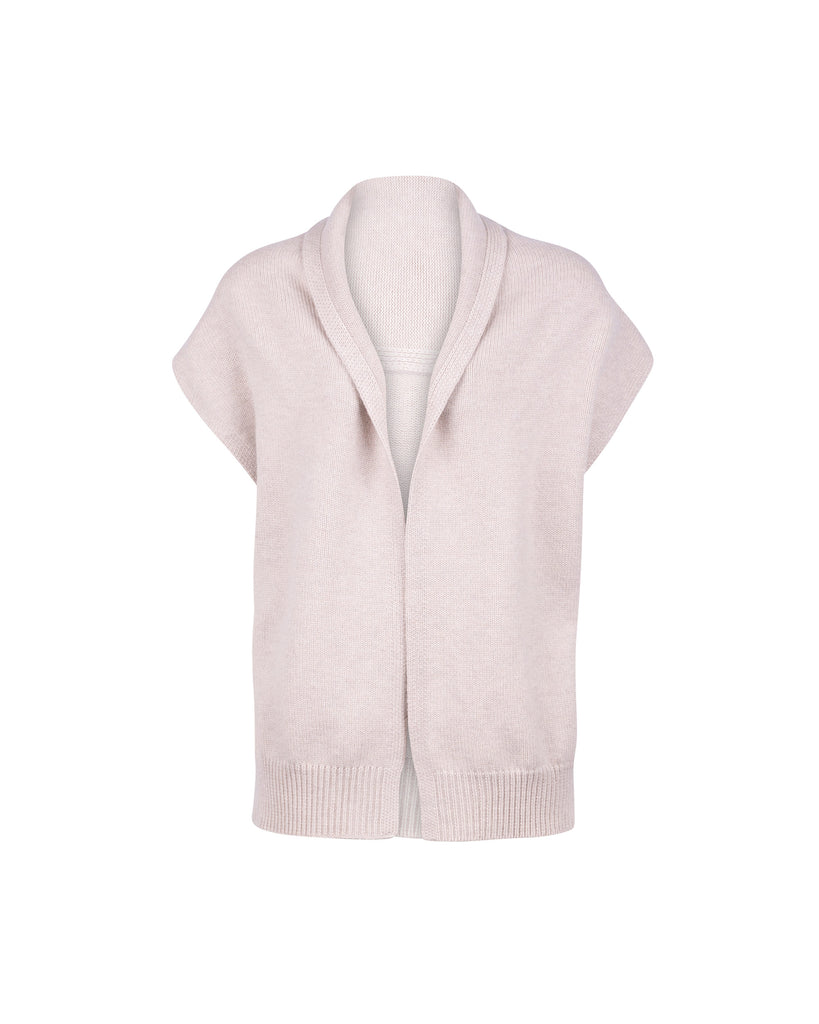 Wool Cashmere Scarf Liked 2-Way Knit Gilet