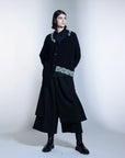 Cashmere Paper Yarn Trim Knit Cardigan