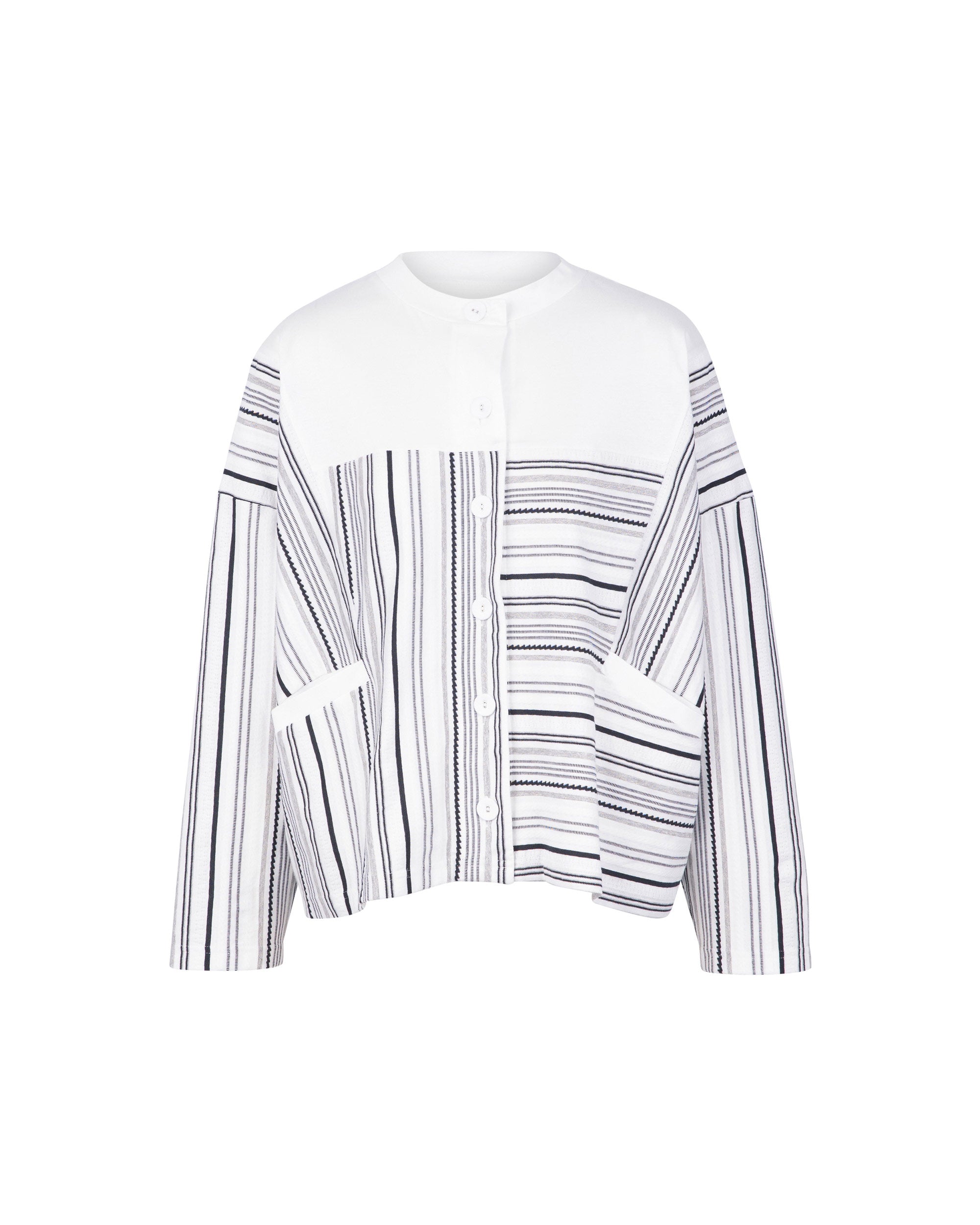 Texture Border Cut & Sewn Cardigan