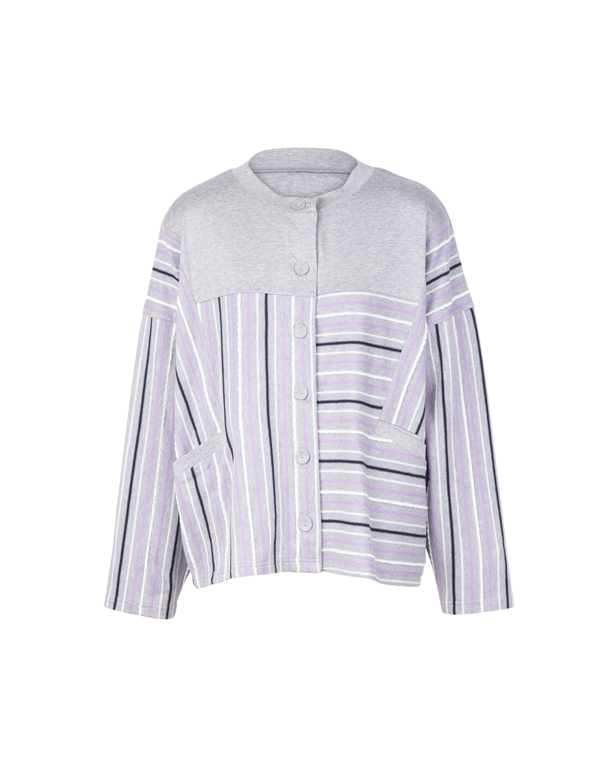 Texture Border Cut & Sewn Cardigan