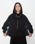 Air Compact Mix Nylon Side Zip Up Hoodie Jacket