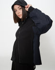 Air Compact Mix Nylon Side Zip Up Hoodie Jacket