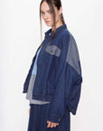 Denim Big Sleeve Crop Jacket