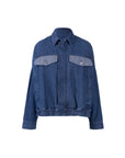 Denim Big Sleeve Crop Jacket