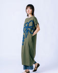 Summer Cool Tee - Denim & Chiffon Tape Big Floral Dress