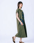 Summer Cool Tee - Denim & Chiffon Tape Big Floral Dress