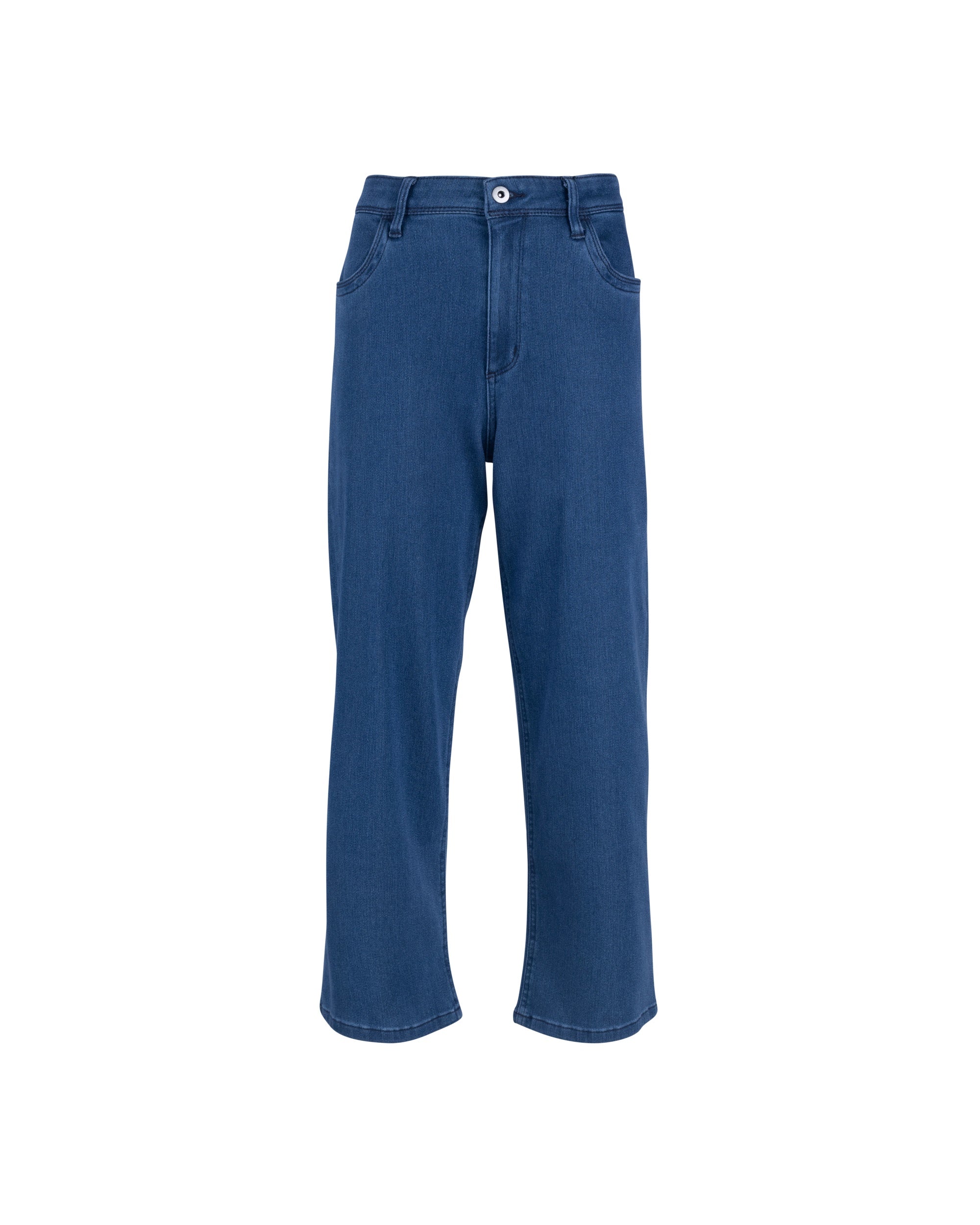 Brushed Denim Stretchey Wide Pant