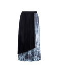 Garden Print Pleated Layer Maxi Skirt