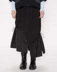 Air Compact Mix Nylon Asy Hem Maxi Skirt