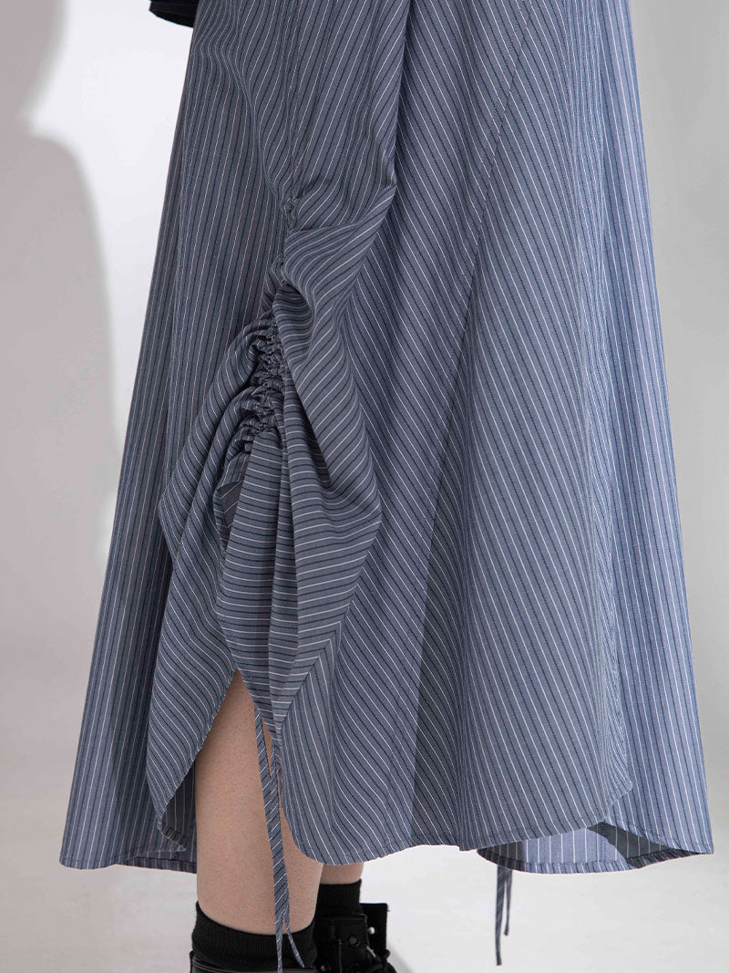 Stripe Irregular Skirt