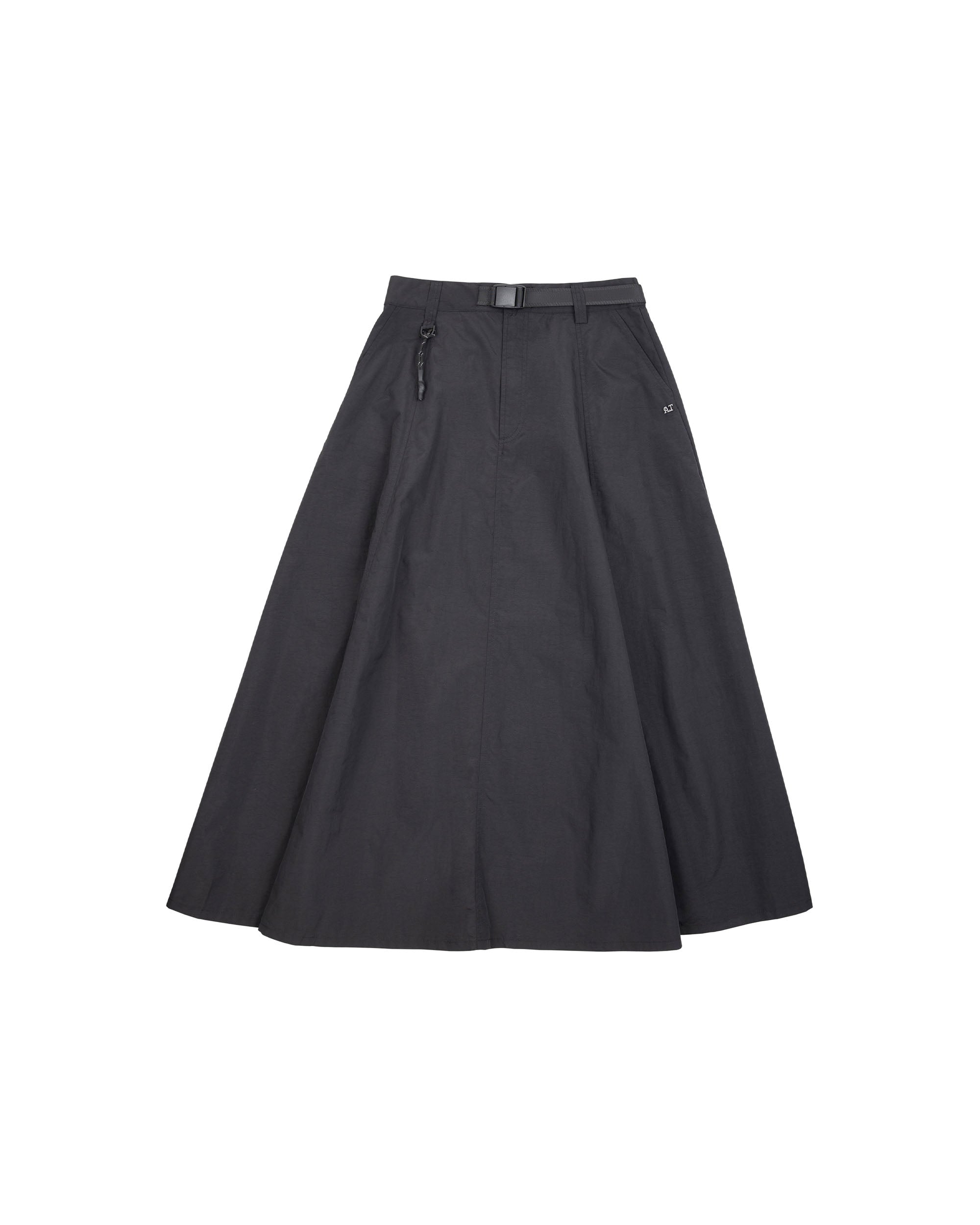 A.T OUTDOOR Nylon Flare Maxi Skirt