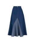 Denim Mermaid Maxi Skirt