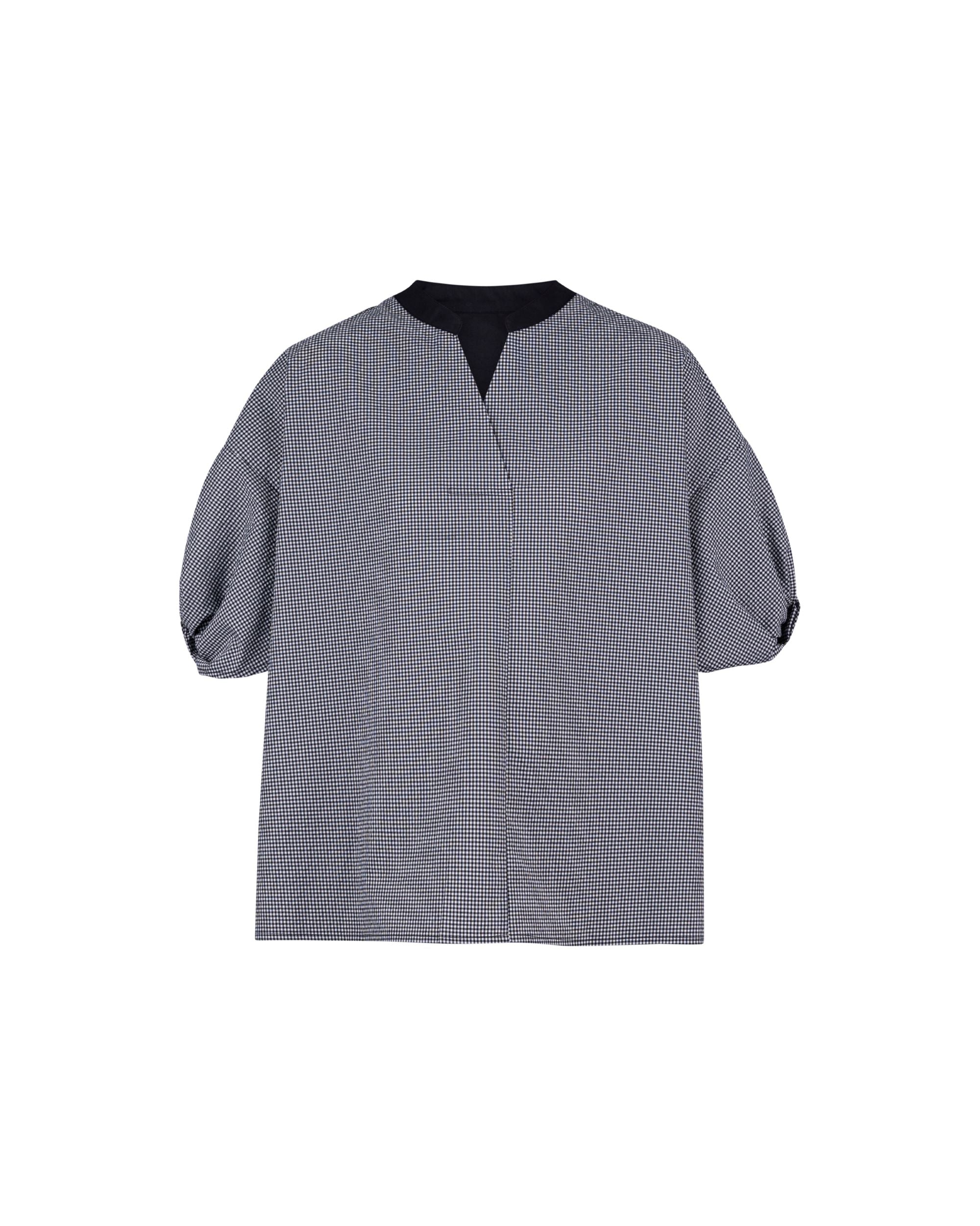 Coolmax Bubble Sleeve Pleated Back Blouse