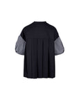 Coolmax Bubble Sleeve Pleated Back Blouse