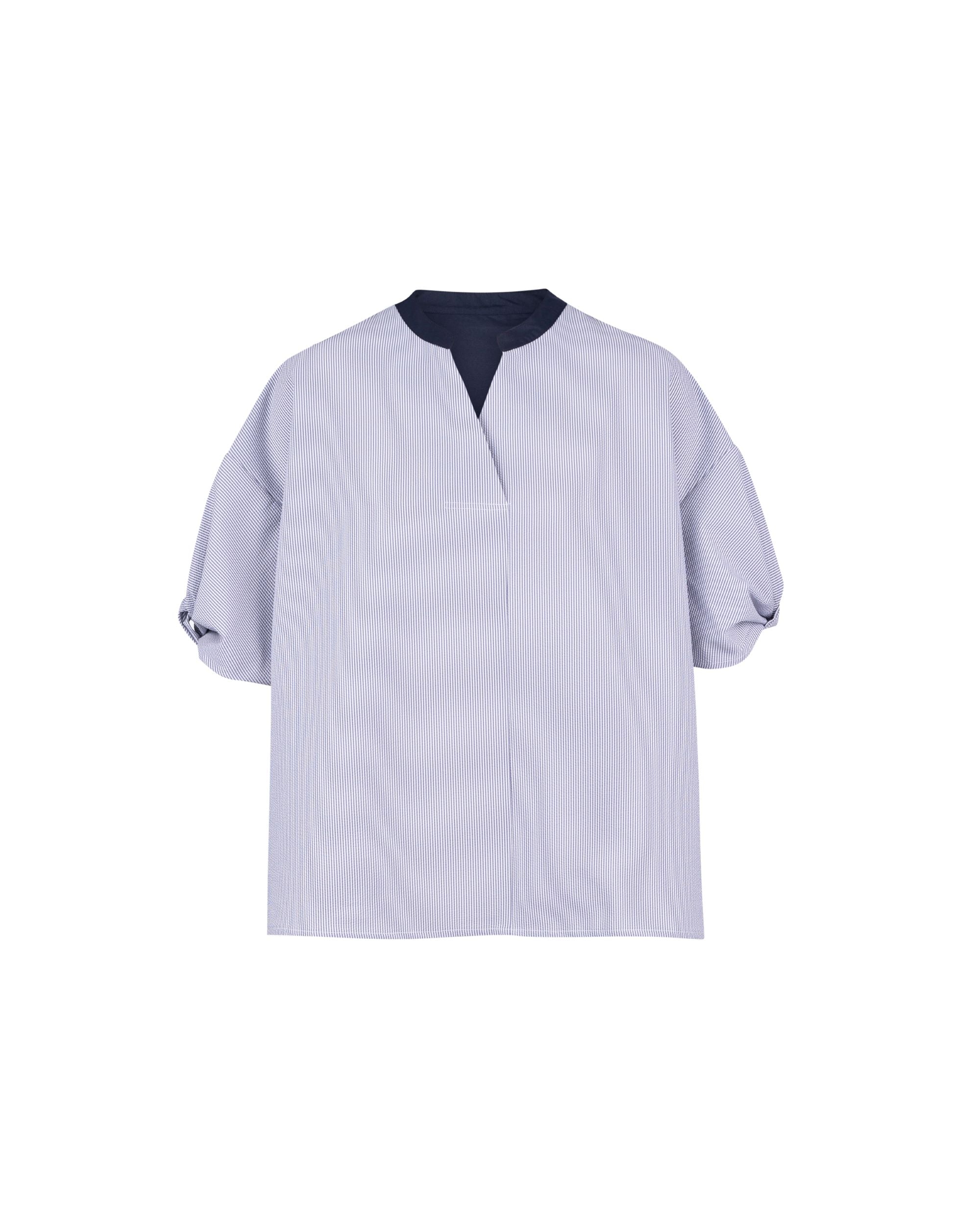 Coolmax Bubble Sleeve Pleated Back Blouse