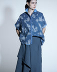 Denim Col Paris Emb Blouse