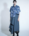 Denim Col Paris Emb Blouse
