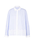 Lace Hem Poplin Blouse