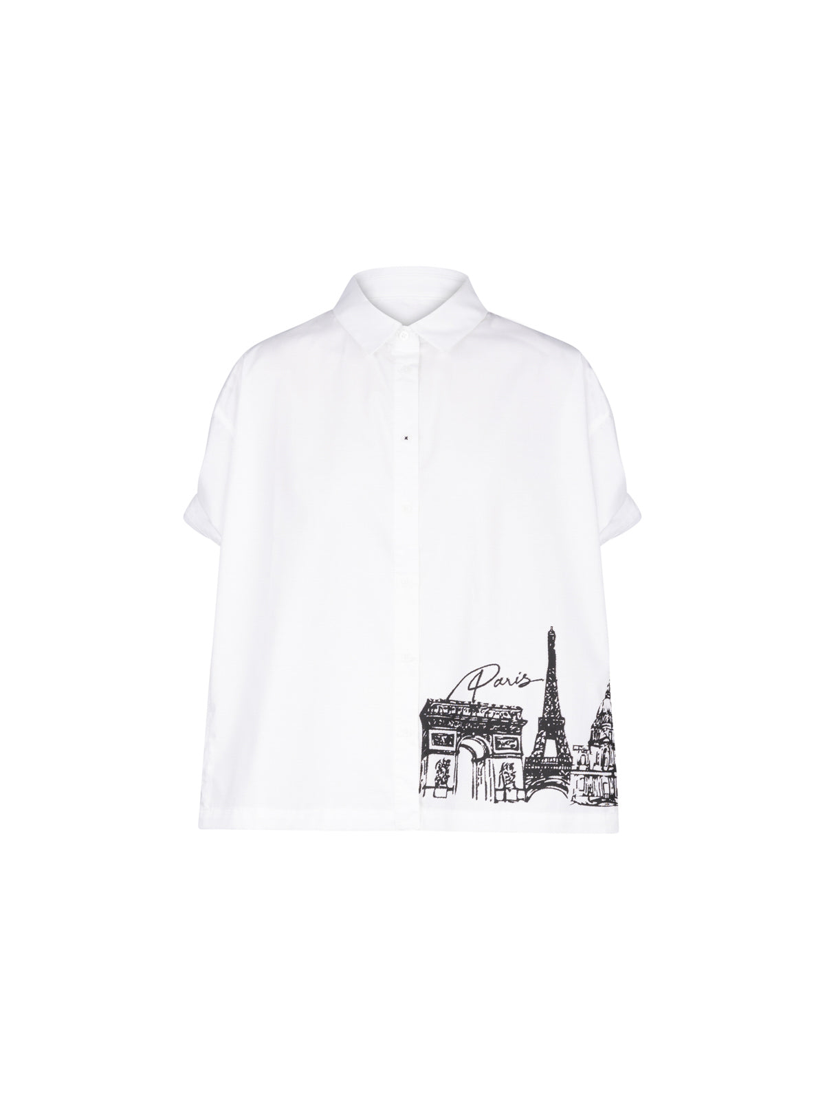 Paris Sketch Capsule - Paris Landscape Hem Boxy Blouse