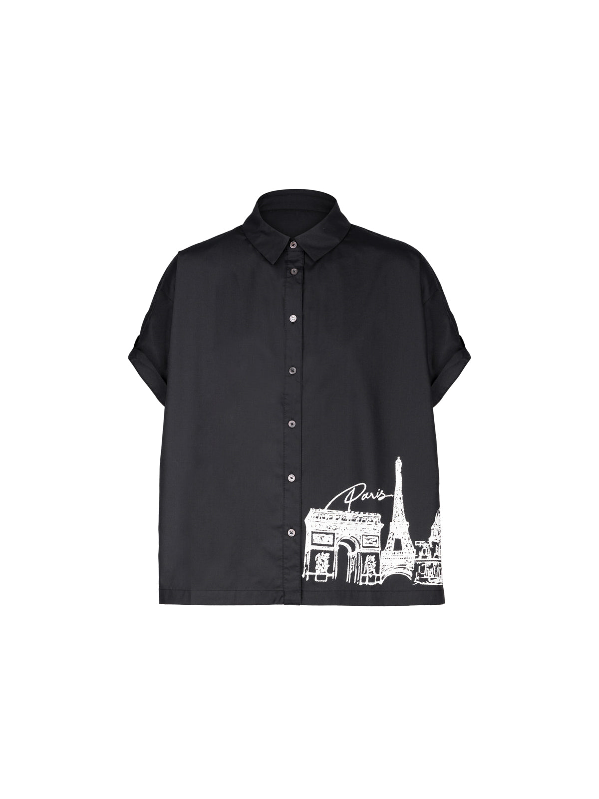 Paris Sketch Capsule - Paris Landscape Hem Boxy Blouse