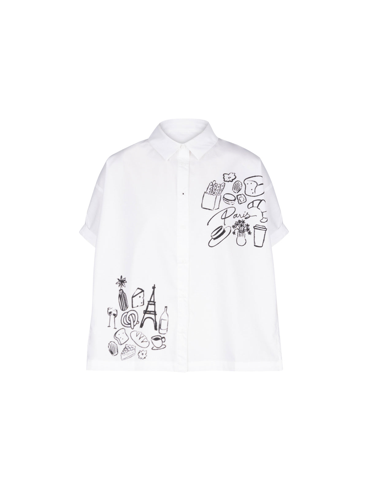 Paris Sketch Capsule - French Culinary Boxy Blouse