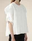 2 Layer Cutwork Sleeve Blouse