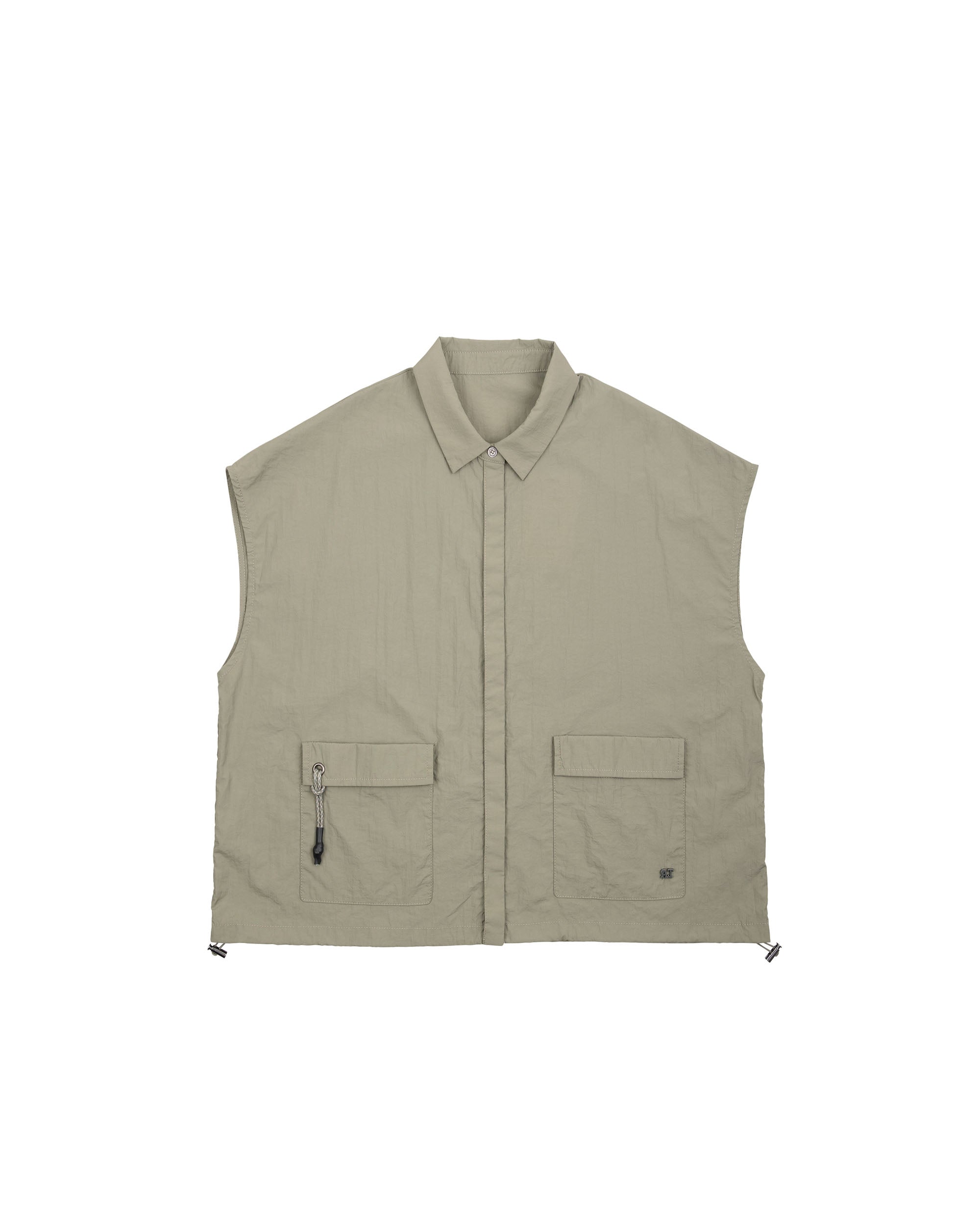 A.T OUTDOOR Nylon 2 Pocket Button Up Blouse