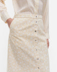 Puoli Unikko Cotton Snap Button Slim Skirt 84cm