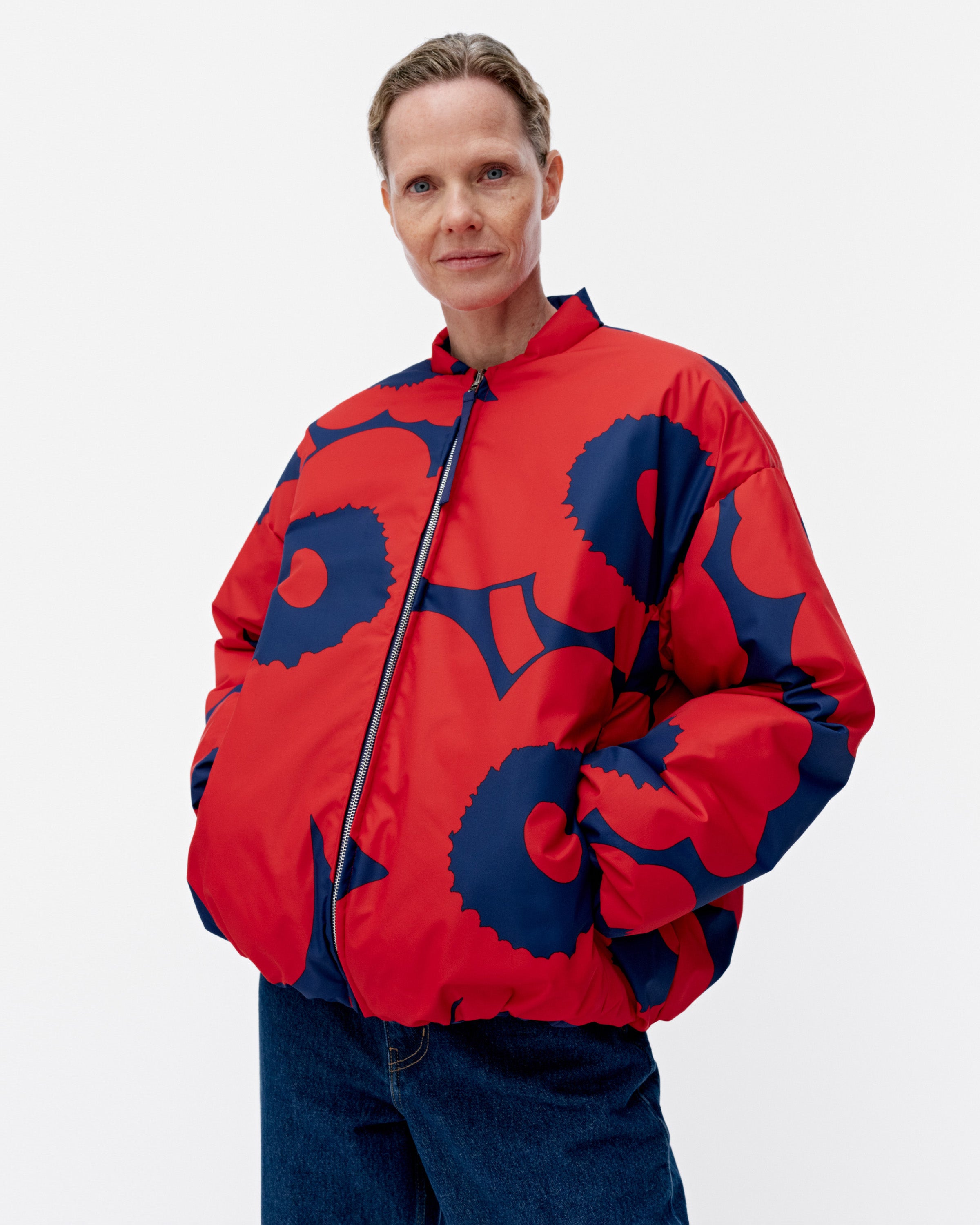 BOMBERI UNIKKO REVERSIBLE LIGHTWEIGHT PADDED JACKET 68CM