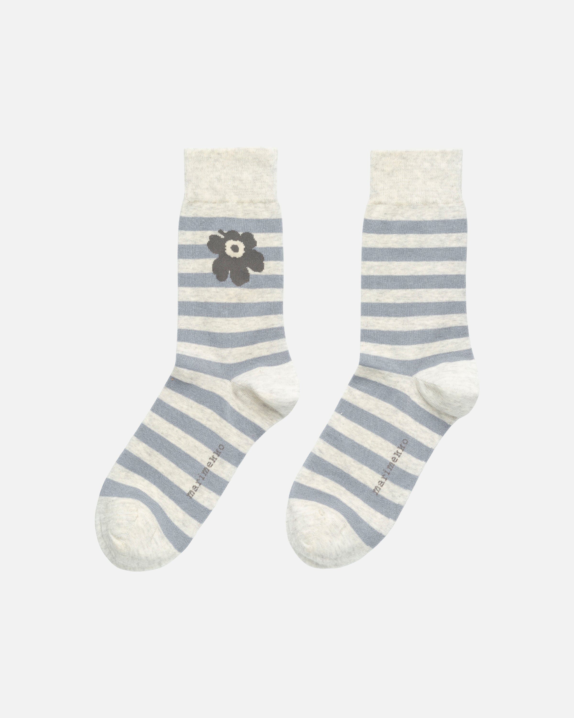 Kioski Kasvaa Tasaraita Unikko Ankle Socks