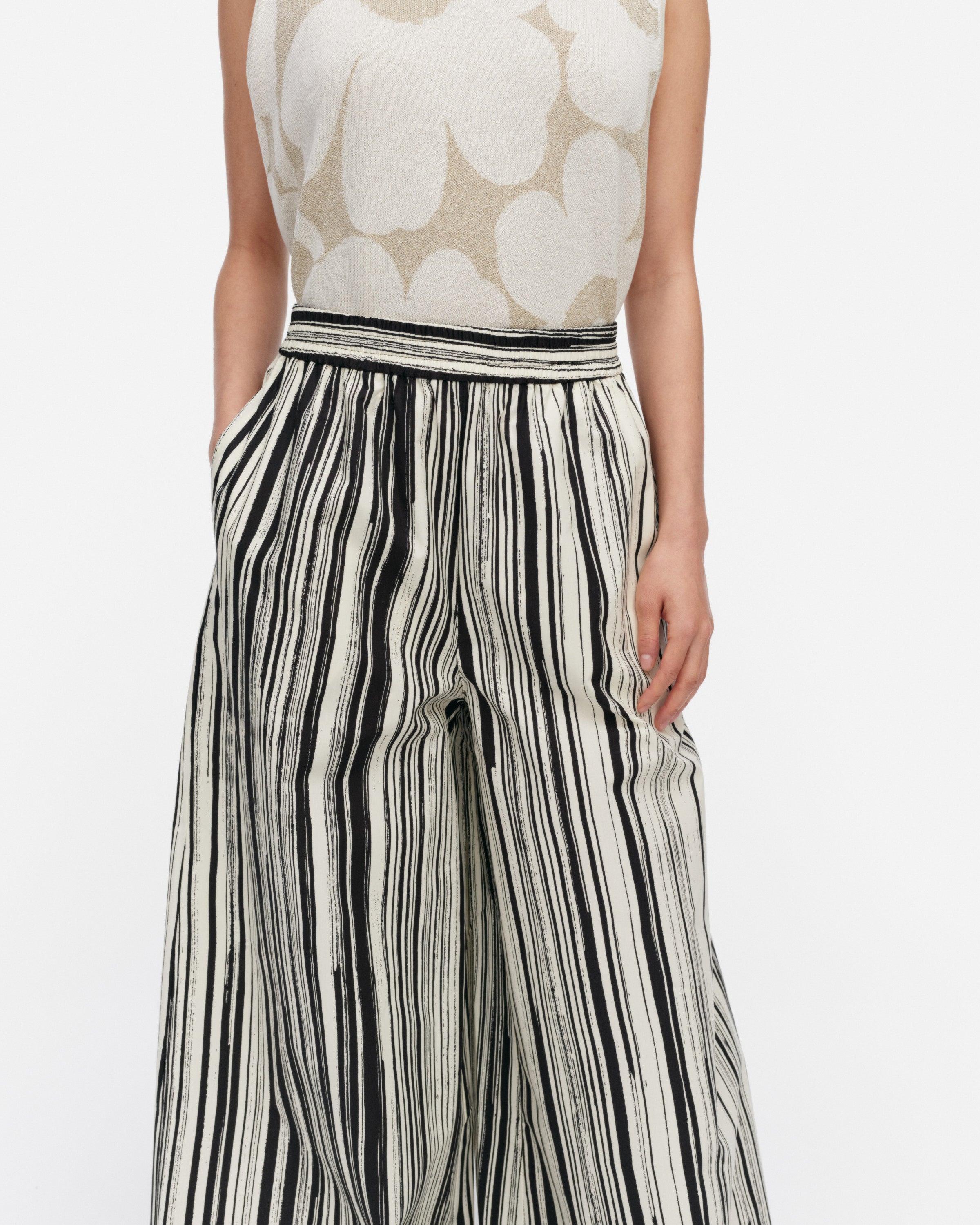 SH KOHTI SILUETTI COTTON POPLIN WIDELEG TROUSERS | MARIMEKKO