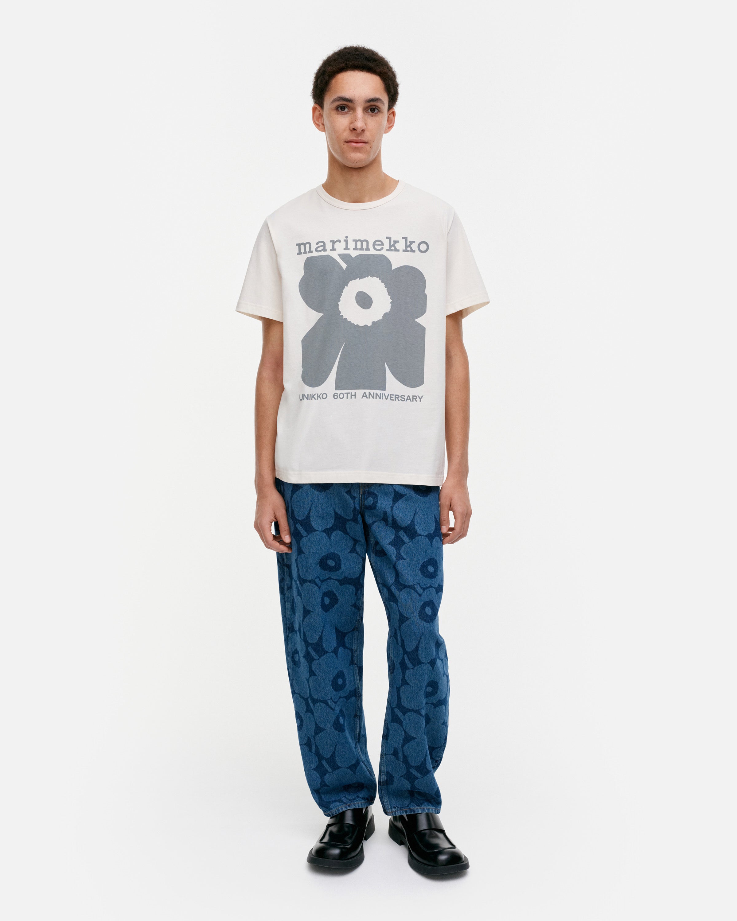 トップス marimekko UNIKKO 60TH ANNIVERSARY T MM_242_vihne_unikko_placement_