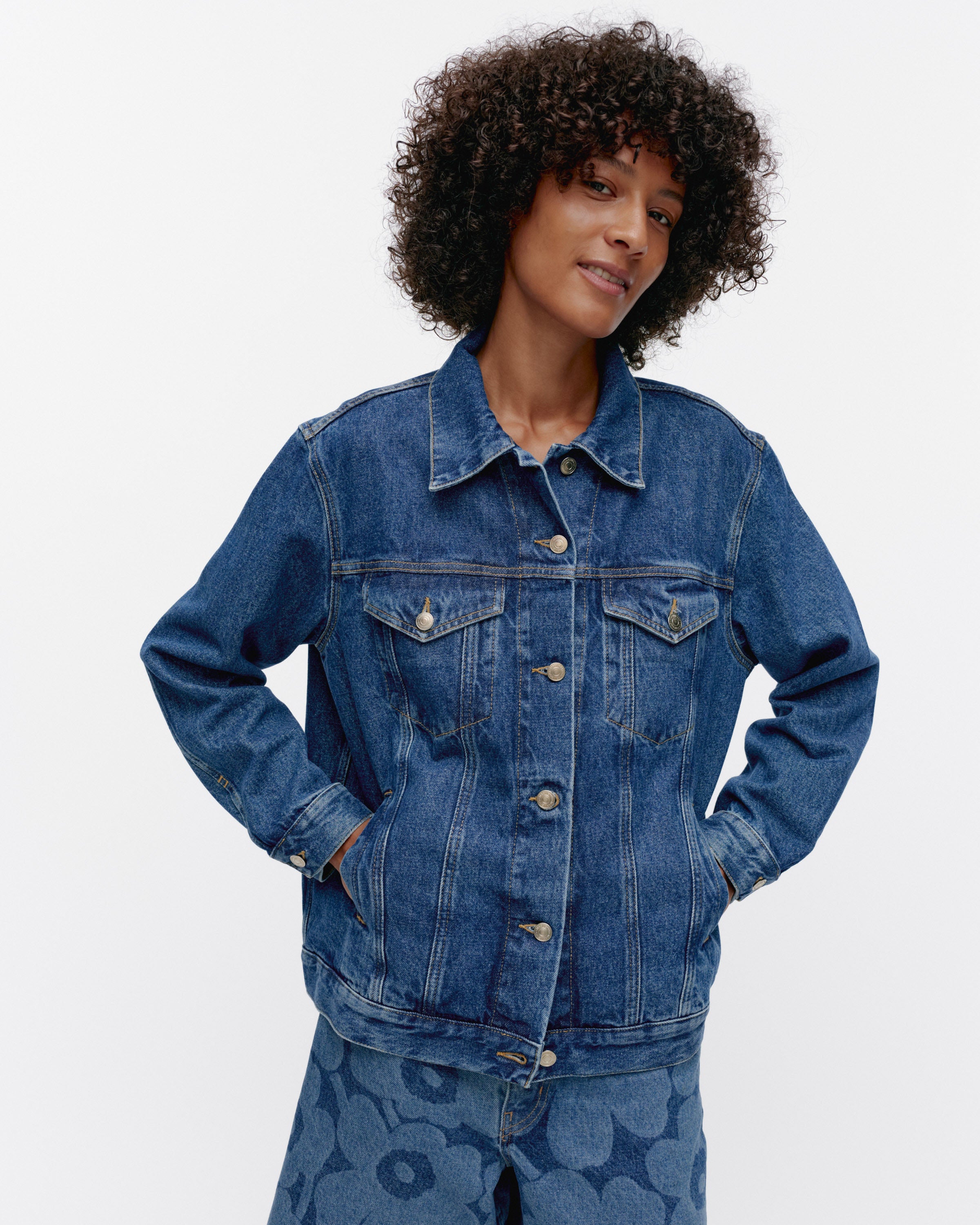 【marimekko】Maridenim Murros UniccoジャケットM MARIDENIM MURROS UNIKKO PLCMT DENIM JACKET | MARIMEKKO – SIDEFAME
