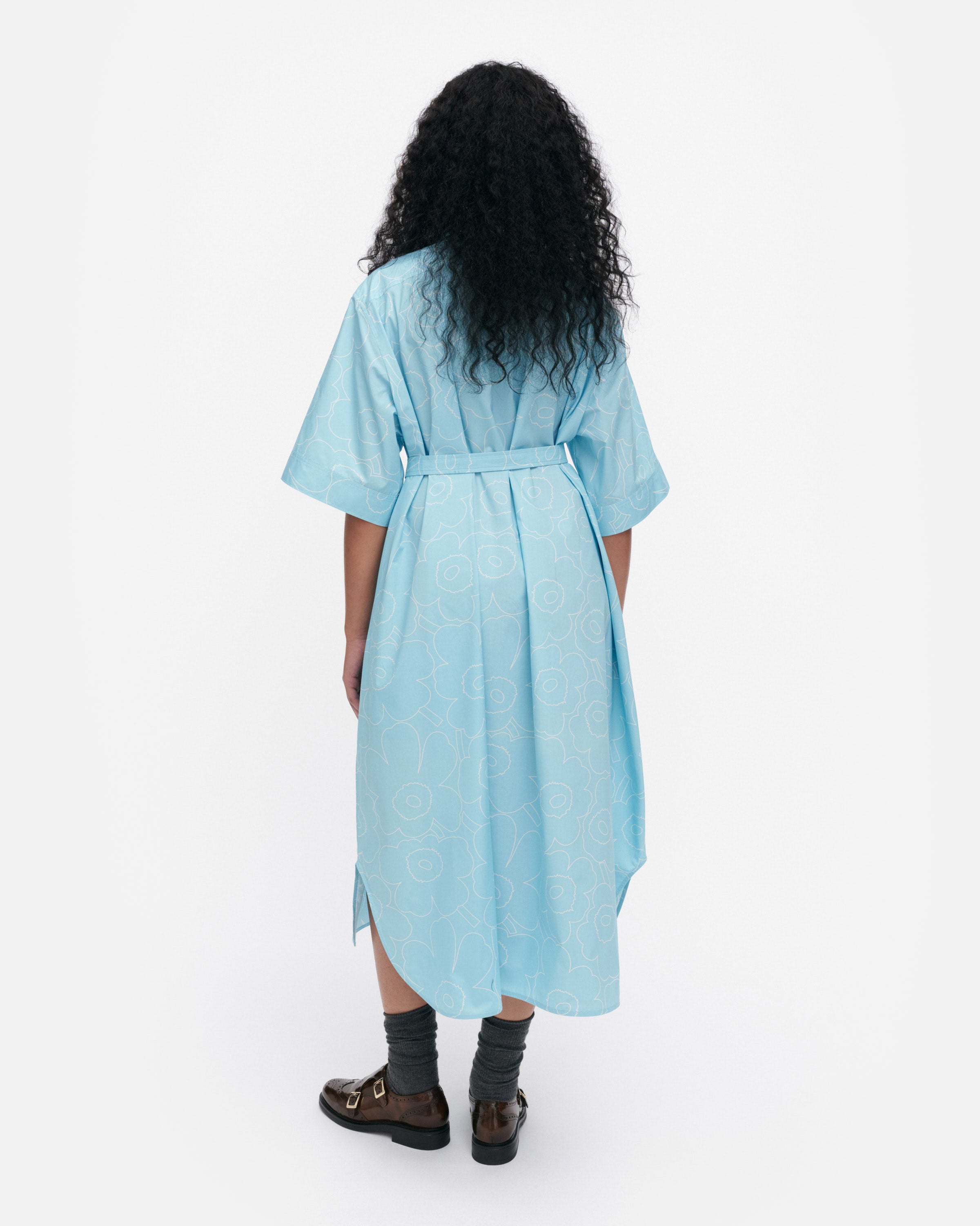 Popliini Outline Unikko Shirt Dress 120cm