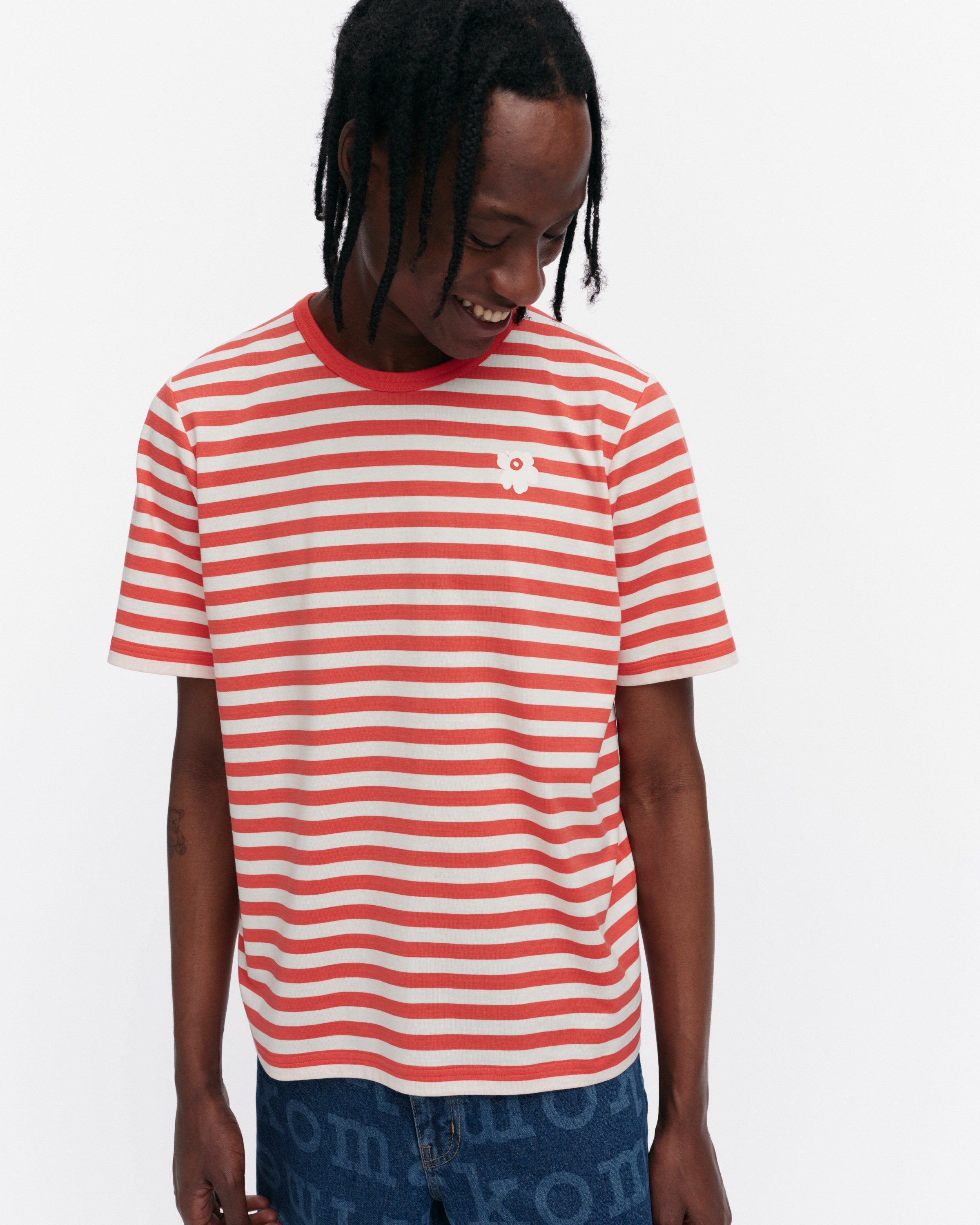 Tasaraita Unikko Kioski Short Sleeve Top 63cm