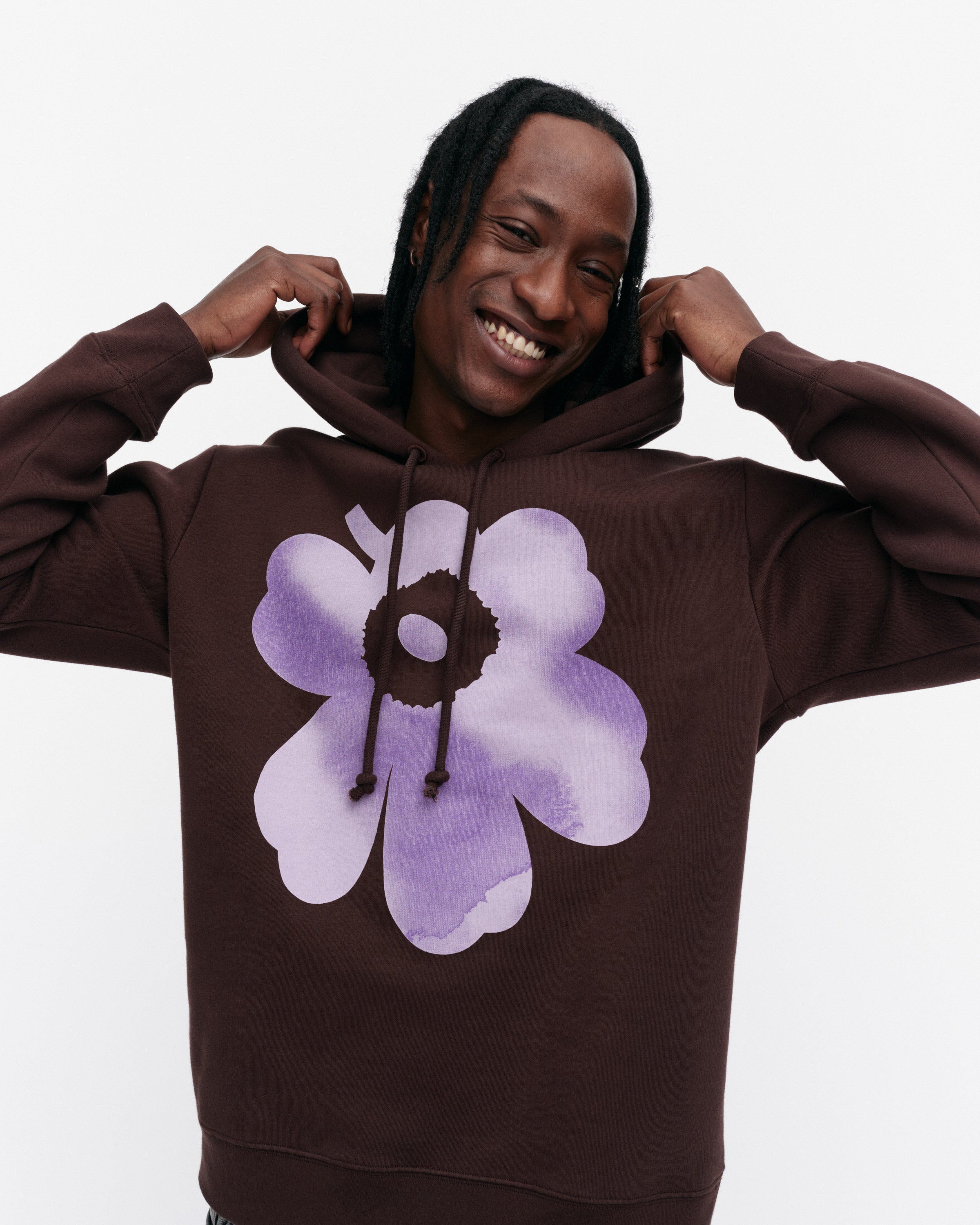 Runoja Unikko Placement Kioski Fleece Hoodie 71cm