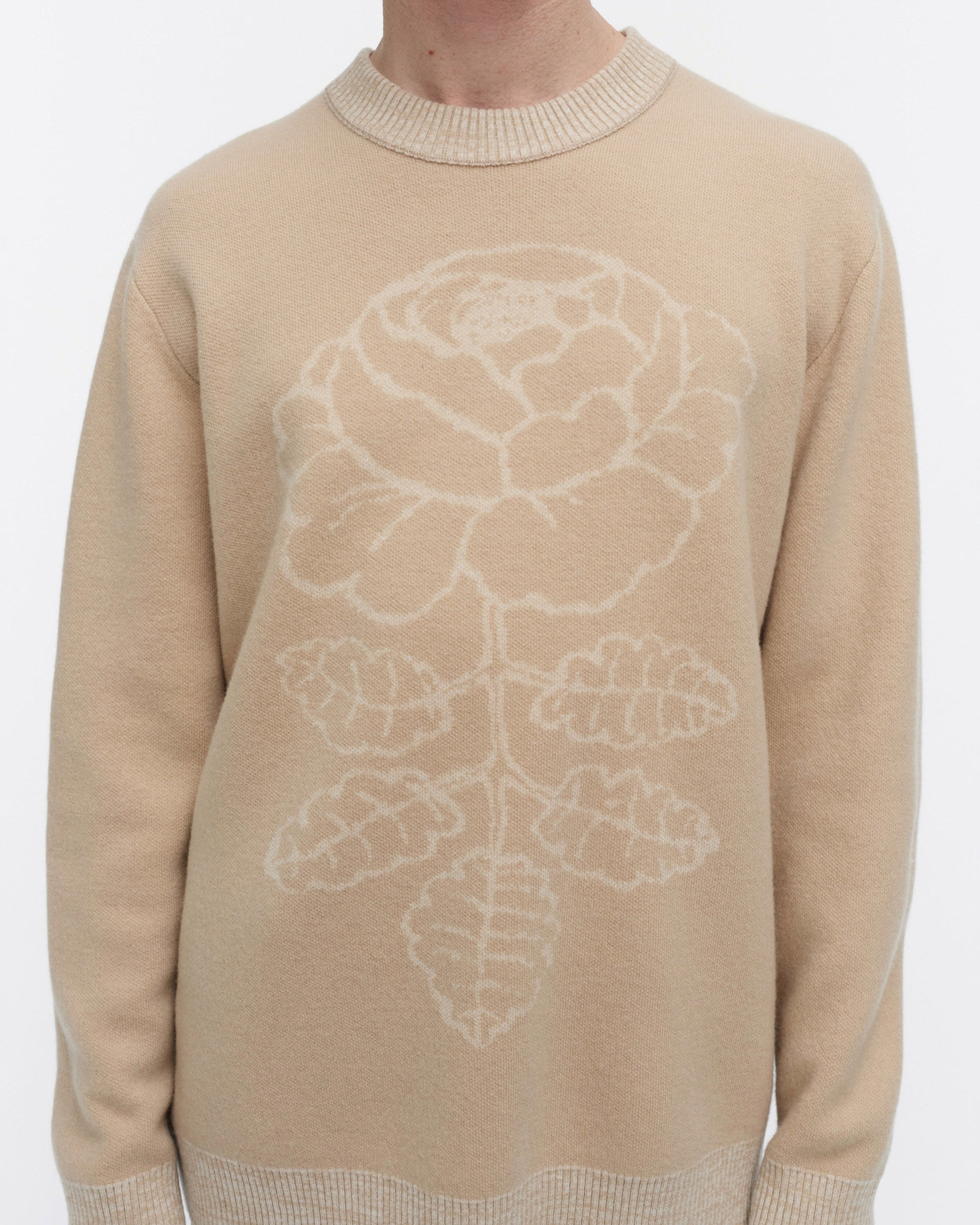 Kioski Vihkiruusu Ruusut Knitted Wool Long Sleeve Top 72cm