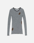 Polkka Tumma Wool Rib Slim Long Sleeve Top 64cm