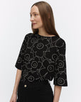Kollaasi Outline Unikko Jersey Short Sleeve Top 66cm